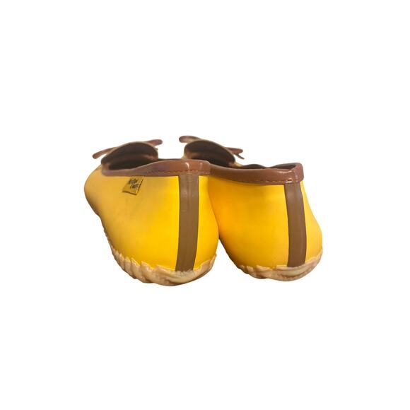 Western Chief Classic Yellow Duck Skimmer Slip On Flats Rain Shoes Size 10 - Picture 3 of 7